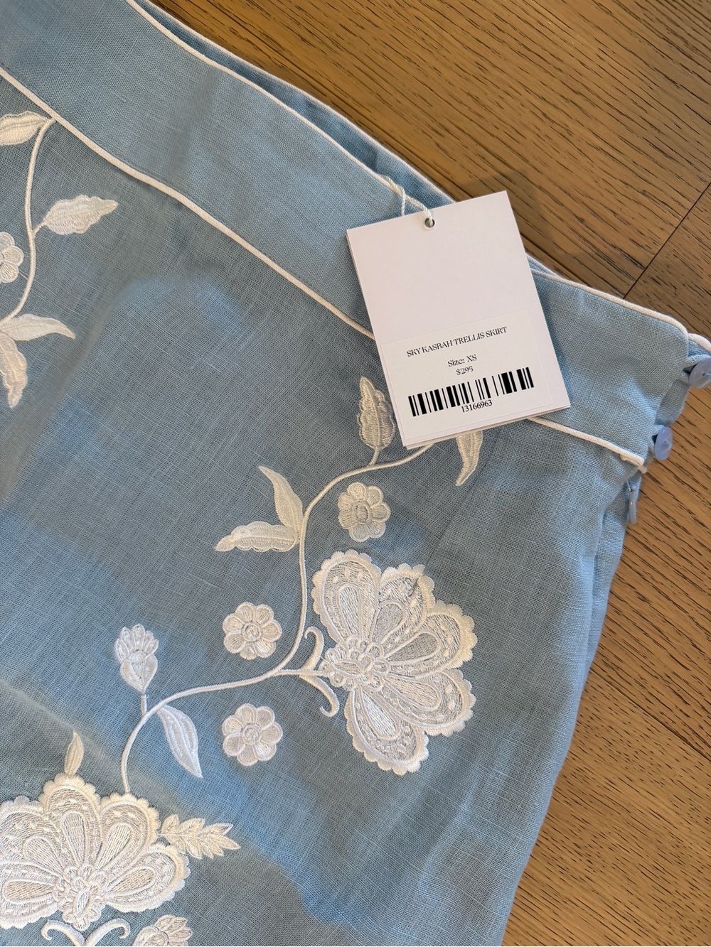 Asha OTM exclusive Light Blue Sleeveless Embroidered Maxi skirt and top - Picture 8 of 8